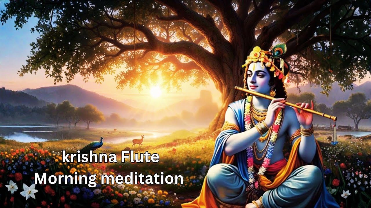 Krishna Flute Morning meditation and mindfulness | Flute Music Relaxing  ,Healing Krishna Flute