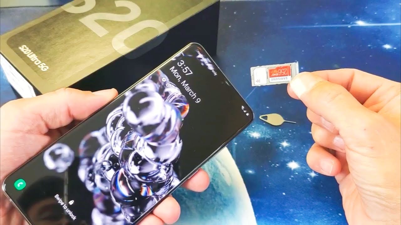 Galaxy S20 Ultra: как правильно вставить SIM-карту и SD-карту (и отформатировать SD-карту)