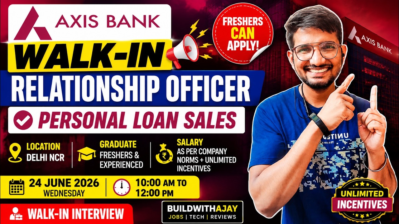 Delhi NCR Jobs 2026 | Banking Jobs 2026 | Delhi NCR Walk-In Interview