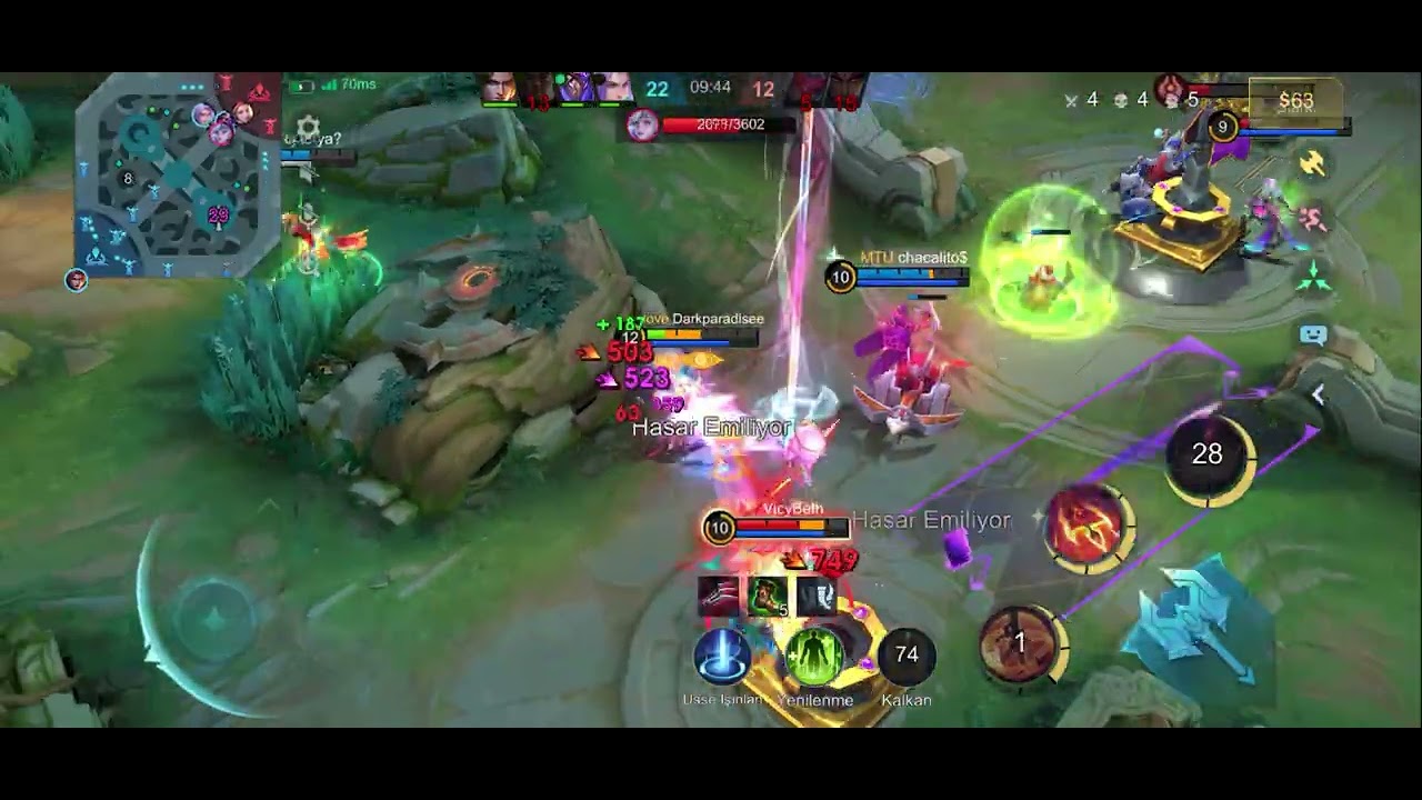 Hanabi Durduysa Oyun Bitti! 🌸💀 | Rakip Takımı Tek Ult ile Sildim | MLBB