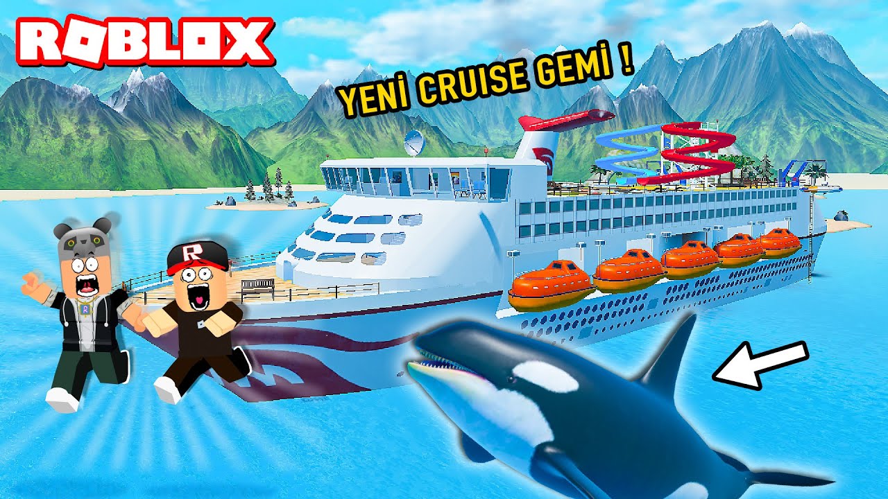 Kocaman Lüks Gemiyi Aldık! Köpek Balığı Saldırdı - Panda ile Roblox SharkBite 2