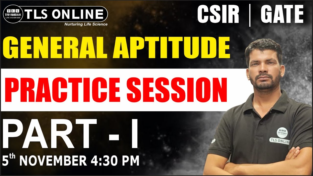 GENERAL APTITUDE | CSIR | GATE | PRACTICE SESSION  | PART - I | Sanjay Singh
