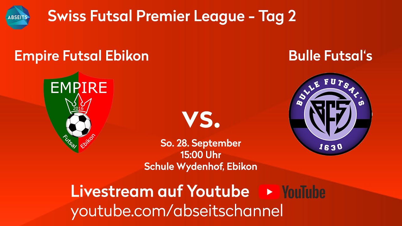 Empire Futsal Ebikon vs. Bulle Futsal's | Swiss Futsal Premier League - Tag 2 | 28.09.2025