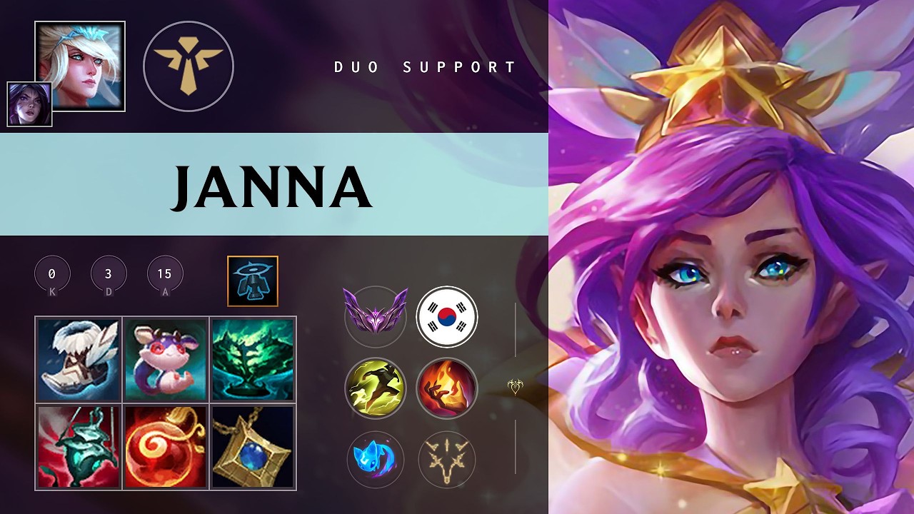 Janna Support vs Nami - KR Master Patch 26.09
