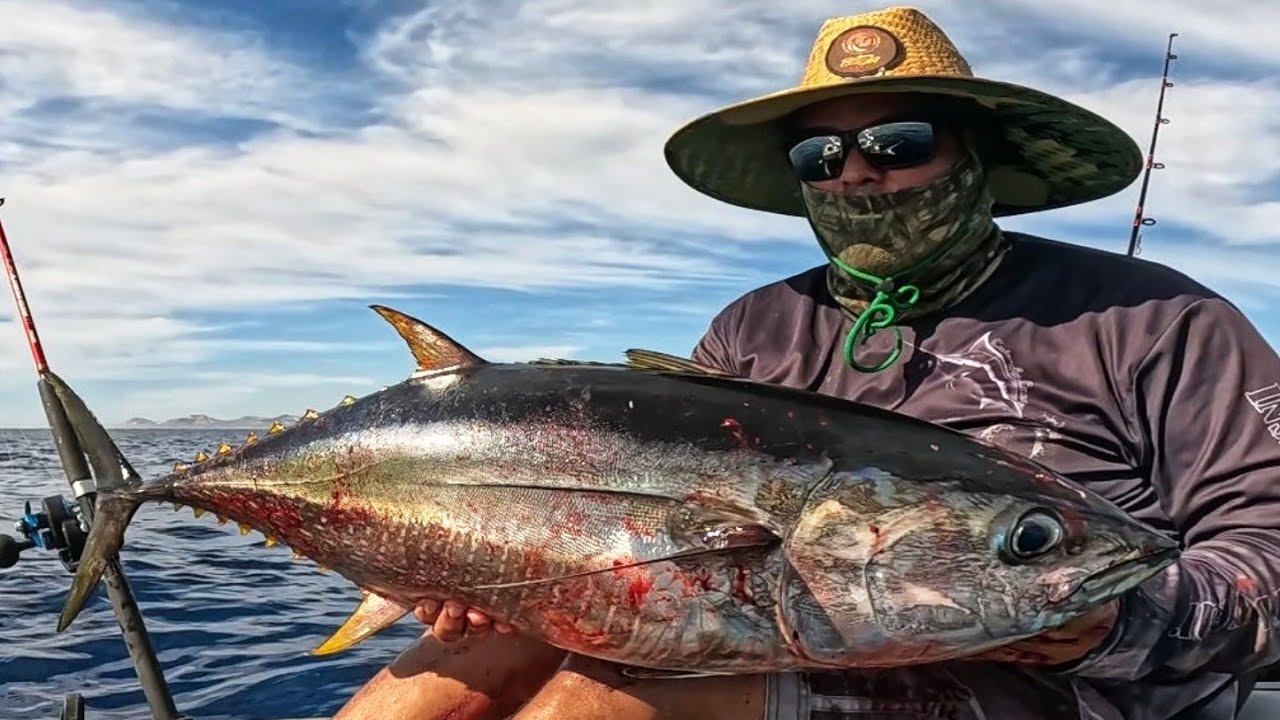 PESCA EN KAYAK LOS CABOS.tunas en la playita