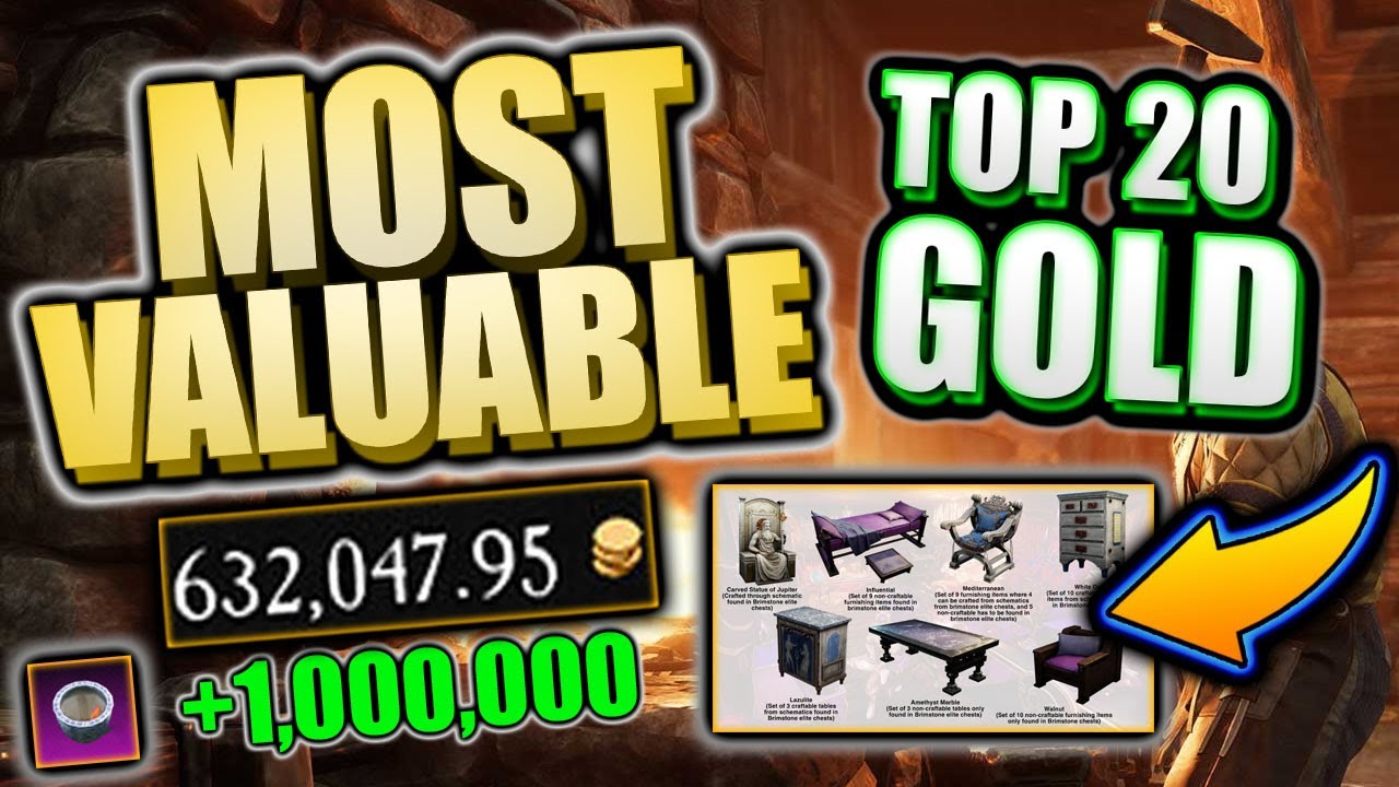 (Top 20) MOST VALUABLE FURNITURE in New World MMO! MILLIONS OF GOLD! New World Money Making Guide!