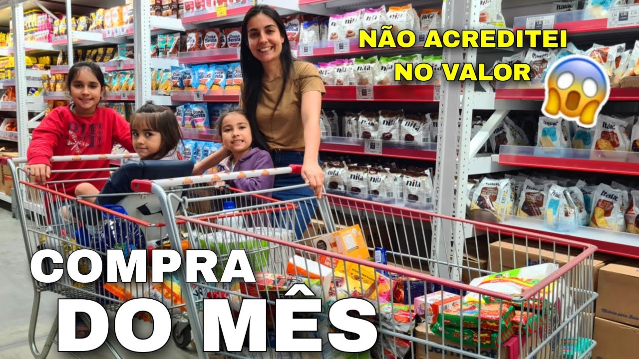 COMPRAS DO MÊS DE MARÇO NO ASSAÍ ATACADISTA | QUANTO GASTEI? + VLOG NO MERCADO