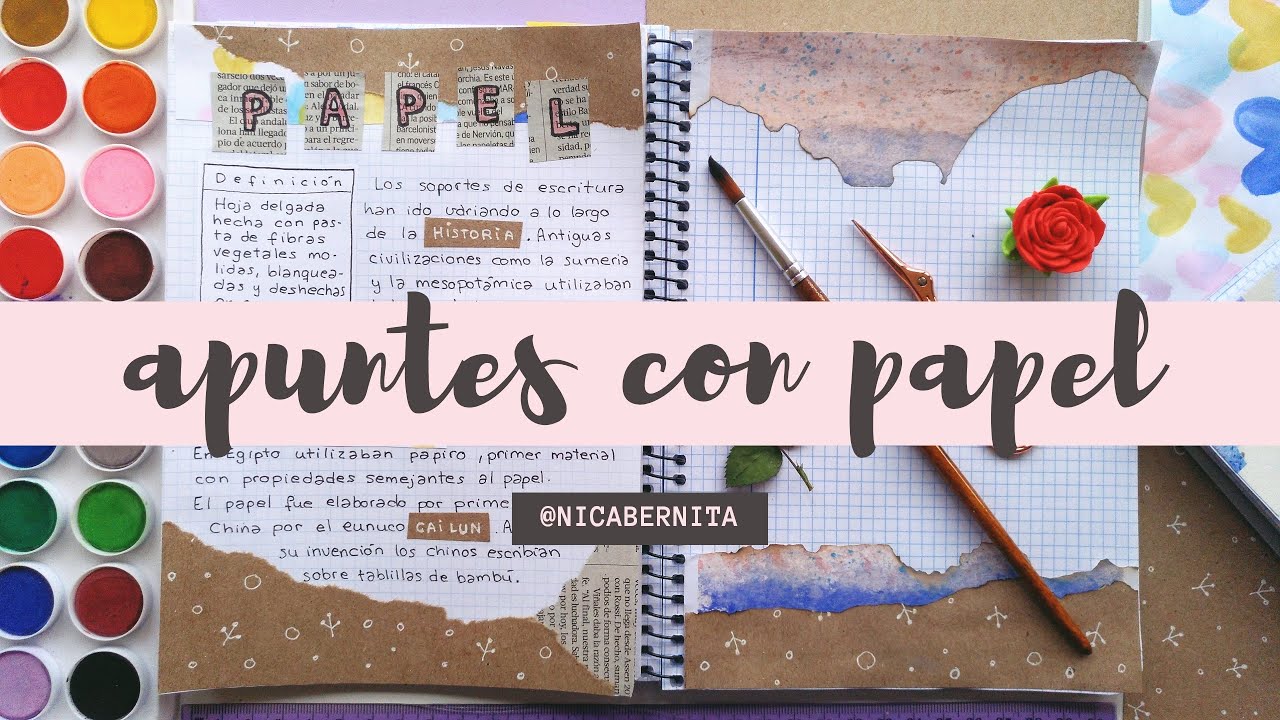CÓMO HACER APUNTES BONITOS CON PAPEL (1) ✂ ESQUINAS y  MÁRGENES PARA CUADERNOS 📚  ASMR con PAPEL