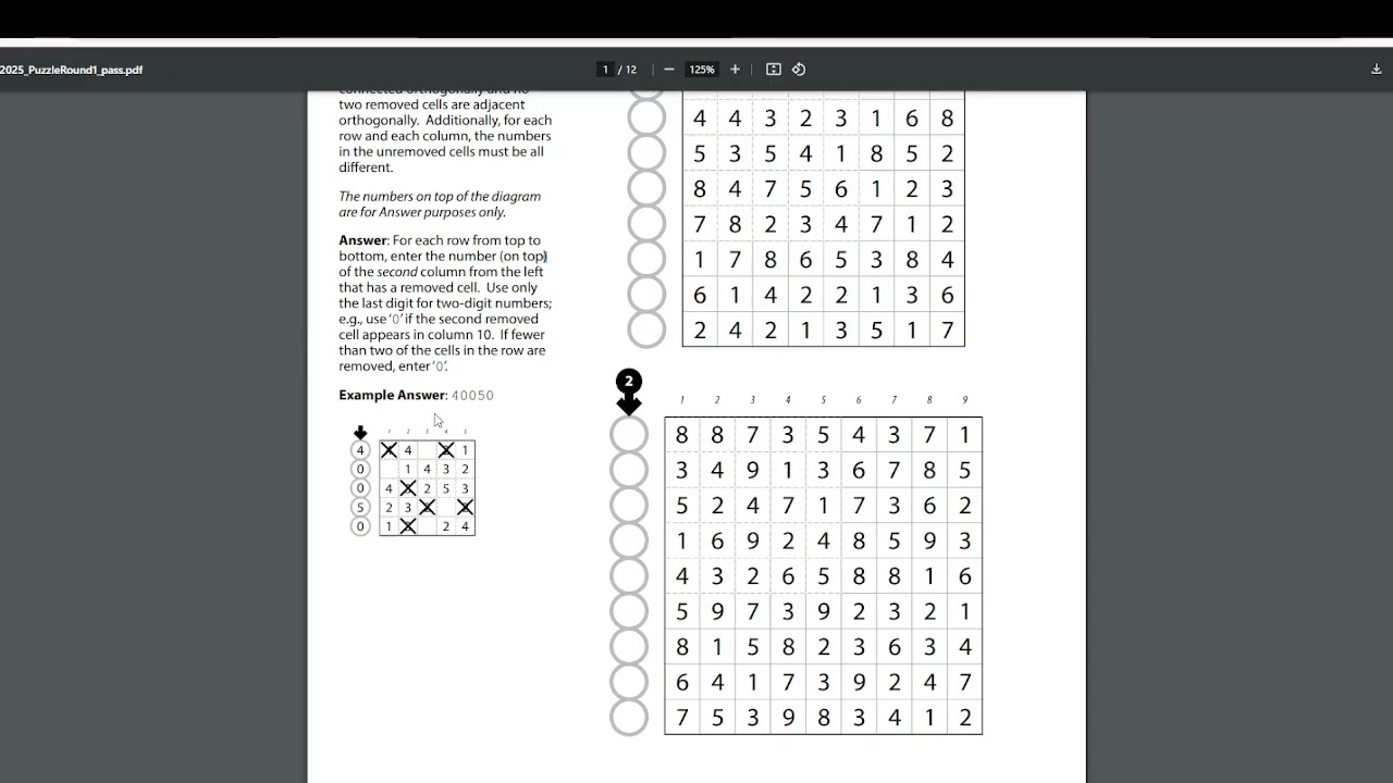 Puzzle GP 2025 - Round 1