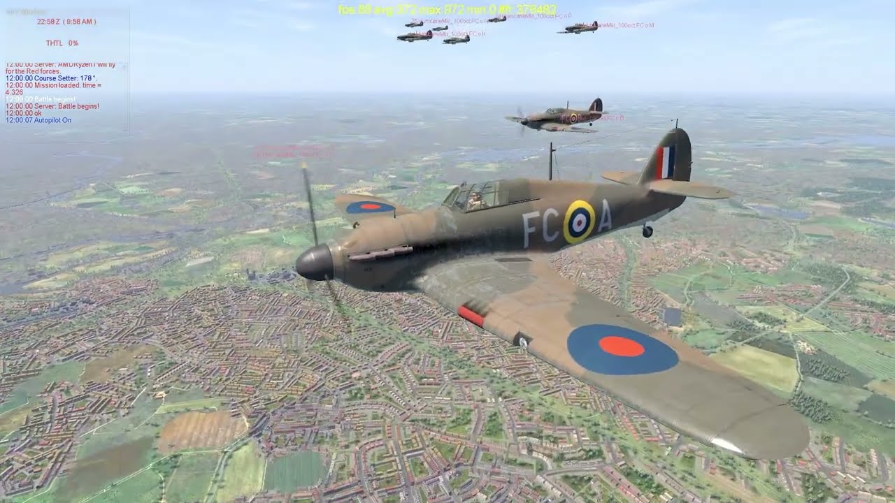 FPS testing 130 Aircraft over London. Nvidia RTX4060 8GB Video Card