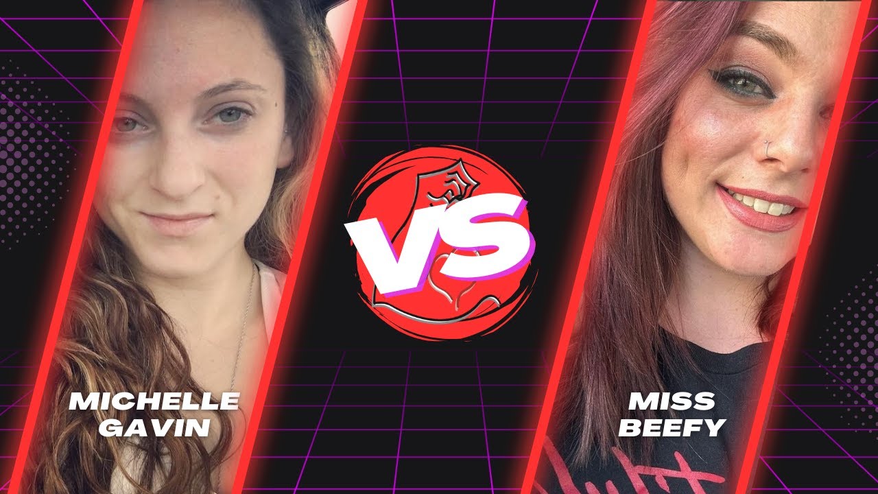 MICHELLE GAVIN vs MISS BEEFY --- showing her biceps --- WHO WIN?