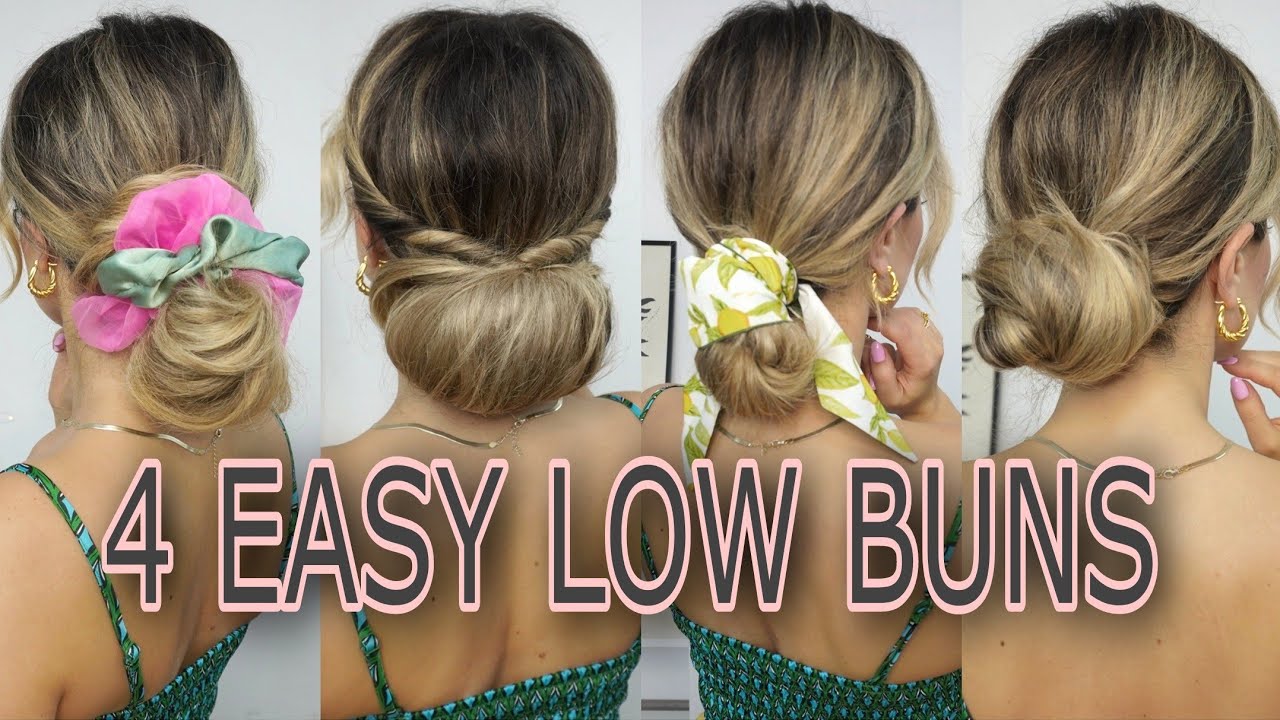4 STUNNING LOW MESSY BUN HAIRSTYLES IDEAS 💡