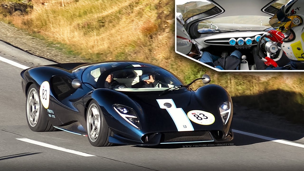 2  x De Tomaso P72 Prototypes Howling on Bernina Pass: V12 Sound, Crackles & Demo Run OnBoard!
