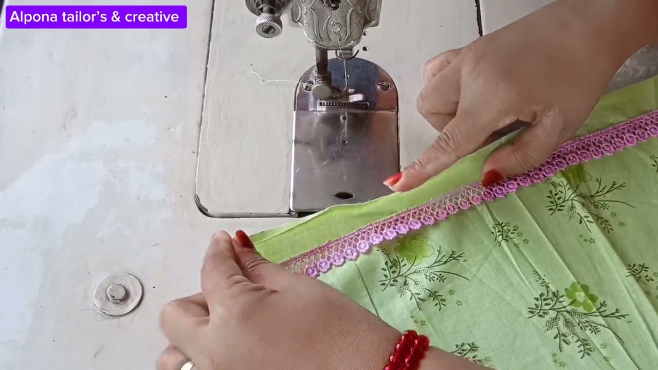👌এই সময়ের জনপ্রিয় এবং স্টাইলিশ লেইস দিয়ে হাতার ডিজাইন একদম সহজ নিয়মে💗New Model sleeves design