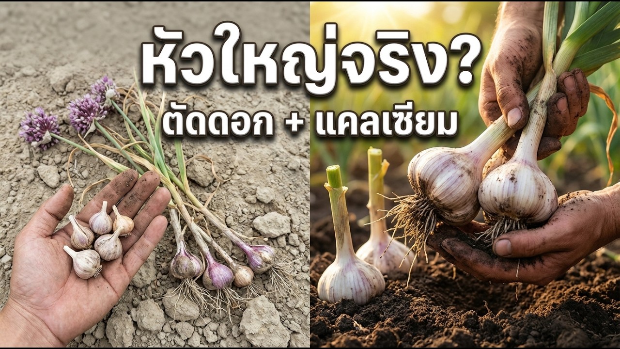 เจาะลึกเทคนิคปลูกกระเทียมคุณภาพ: ลดต้นทุนปุ๋ยเคมี แก้โรครากเน่า สร้างกำไรเน้นๆ ด้วยวิธีผสมผสาน
