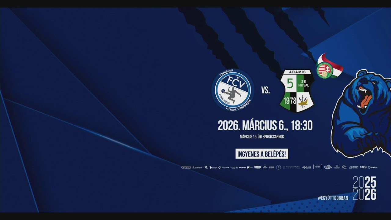 VEHIR.HU FUTSAL VESZPRÉM - ARAMIS SE //2026.03.06.// Élő közvetítés