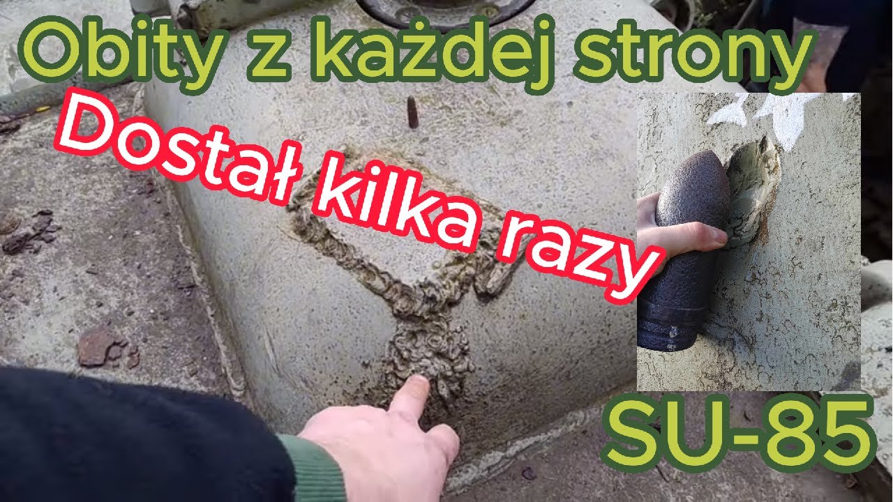 SU-85 otwarcie po latach, dziury i odłamki które latały obok załogi