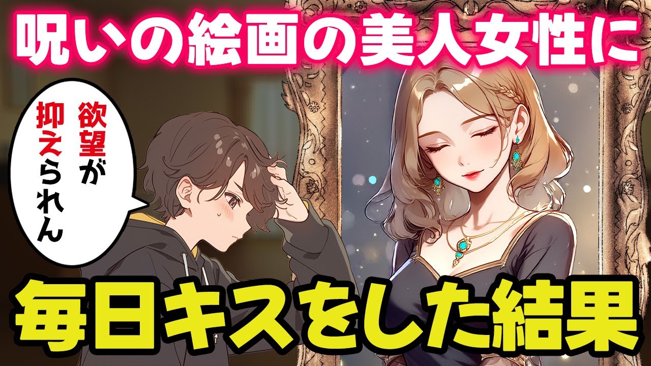 【不思議な話】凄い美人が描かれている呪いの絵画に毎日キスをした結果【呪いの絵画#1 ゆっくり】