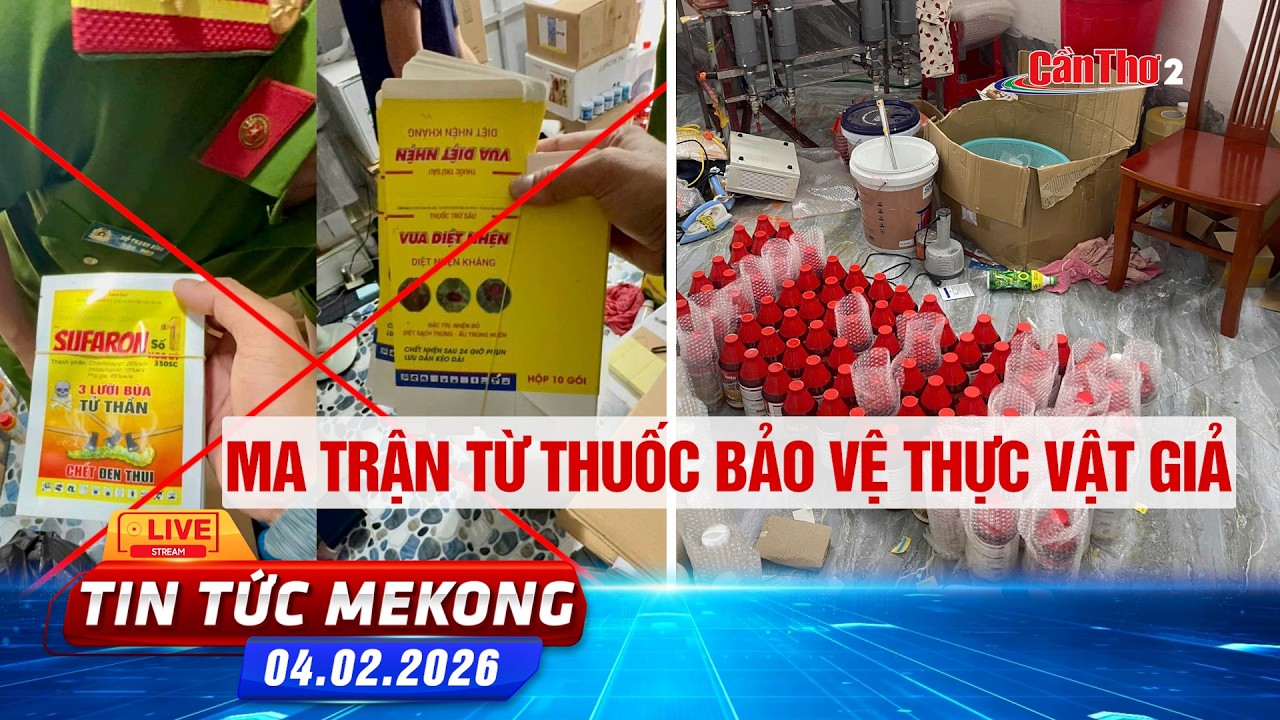 [🔴 Live] Ma trận từ thuốc bảo vệ thực vật giả | Tin tức Mekong 04.02.2026