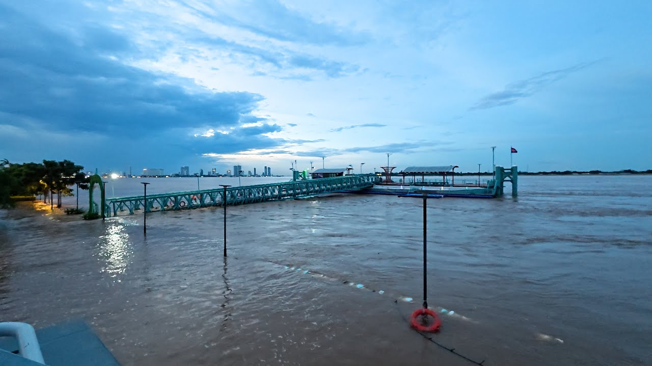 Flooding in Koh Norea, Phnom Penh, Cambodia - 10 Oct 2025