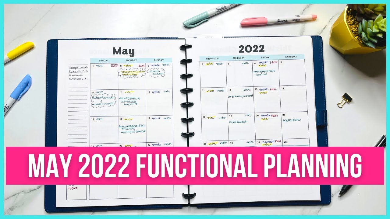 May 2022 Functional Plan With Me | Goals Planning | 90 Day Planner | Online Entrepreneur Process