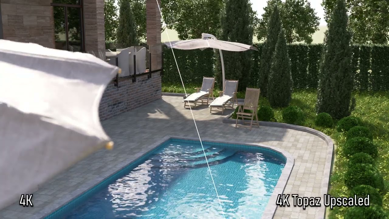 Comparison of 4K, Full HD, Topaz video AI enhanced 4K from Full HD
