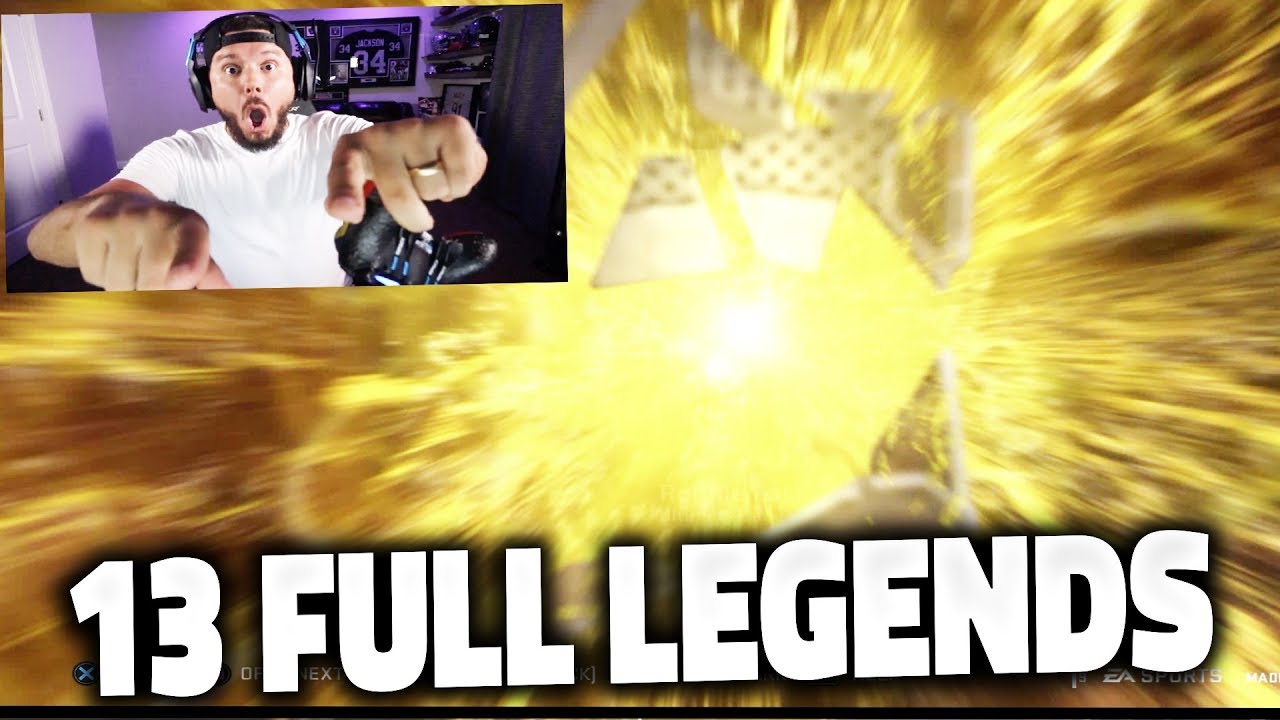 13 FULL ULTIMATE LEGEND PULLS!! GOLD 99 PULL - Madden 19 Pack Opening