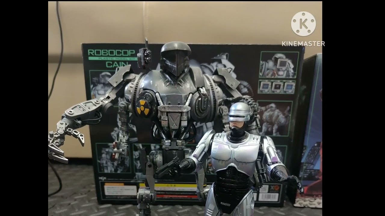 Moderoid Robocop 2 : CAIN plastic model with NECA Robocop and ED-209(slide show)