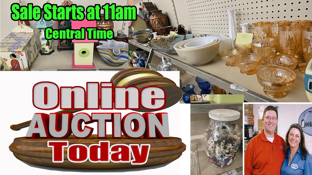 LIVE 5-Hour Auction! Vintage Glass, Decor, Jewelry & Hidden Treasures