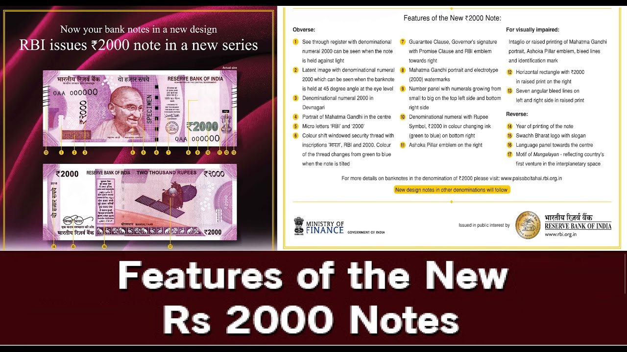 Features of new Rs 2,000 currency note you must know | Best Security Feature in Currency Notes