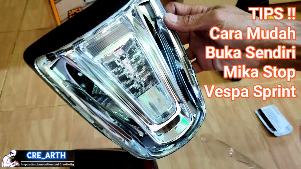 Tips !!! Cara membuka mika vespa sprint dari reflektor