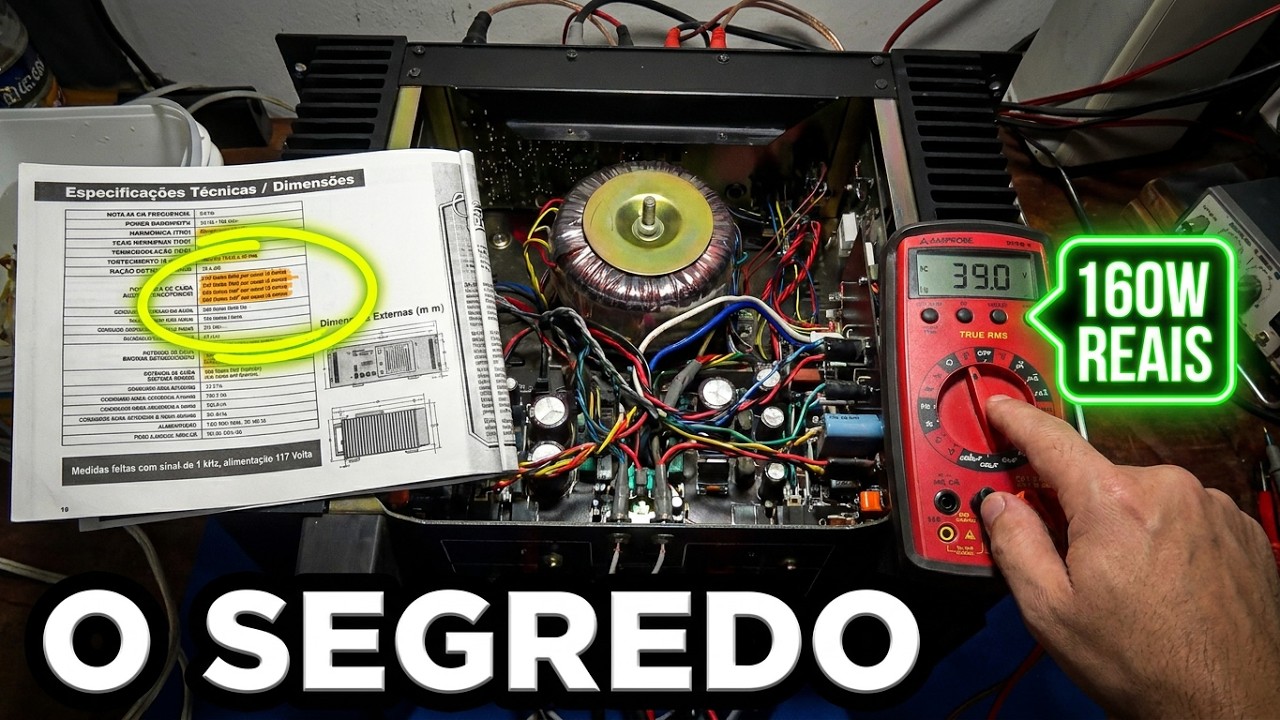 CYGNUS PA 1800 POWER AMPLIFICADOR COMO CHEGARAM A 190W RMS NO MANUAL?