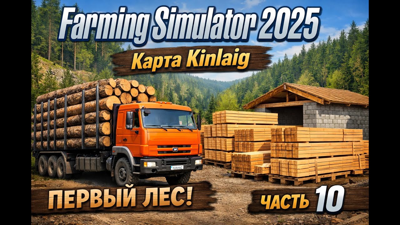 Начал пилить лес первые пиломатериалы и прибыль Farming Simulator 2025 #10