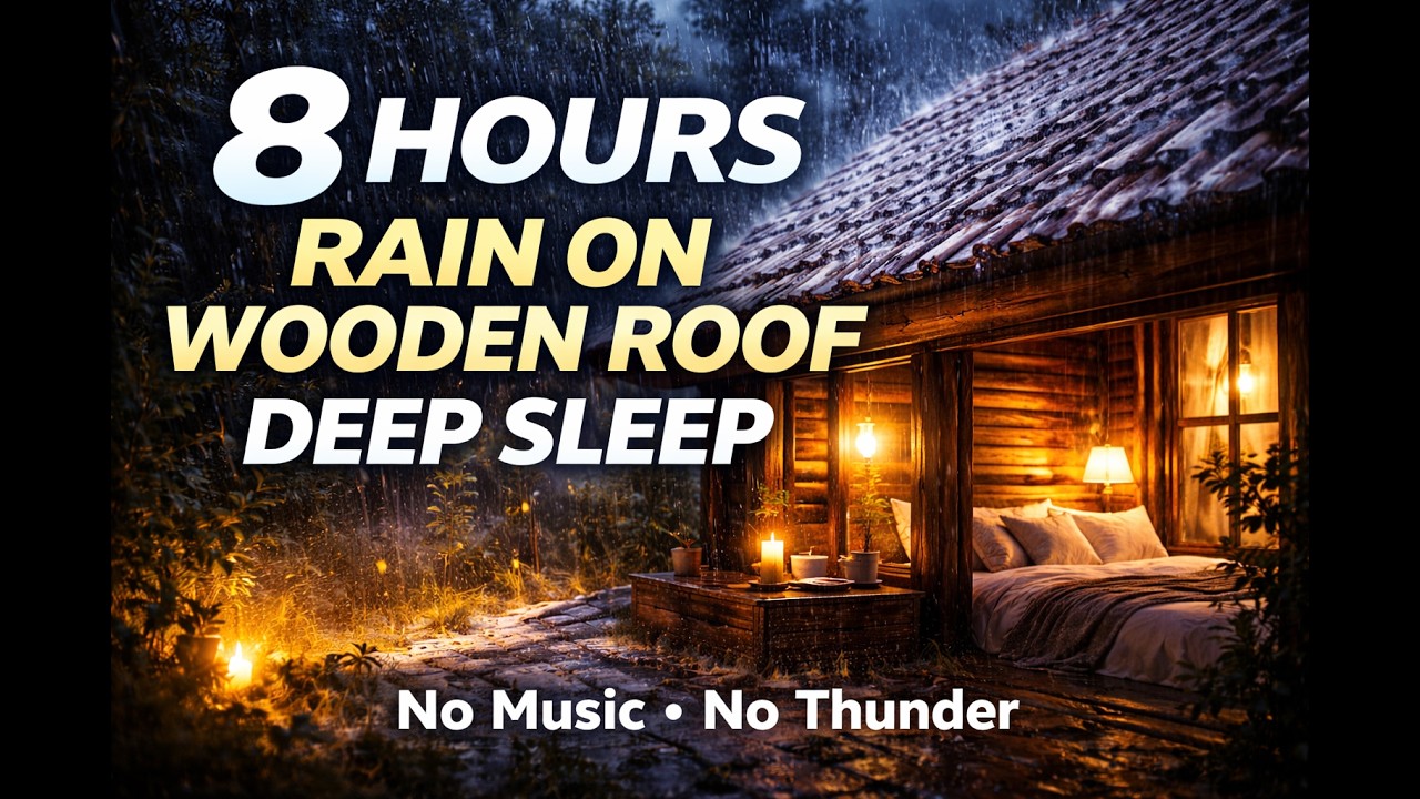 Infinite Rain Sanctuary 🌧️ 8H Cozy Cabin on Wooden Roof for Deep Sleep | Luma Flow