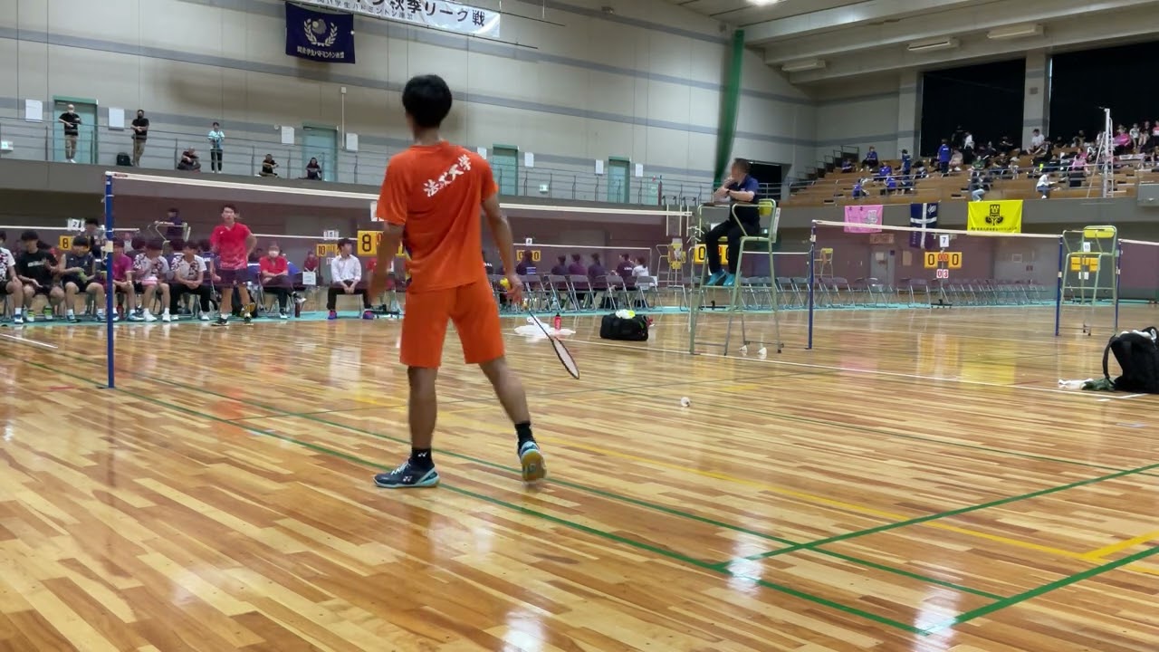 後藤サン(法政大学)vs千葉倫也(日本大学)　【関東大学バドミントン秋季リーグ戦】
