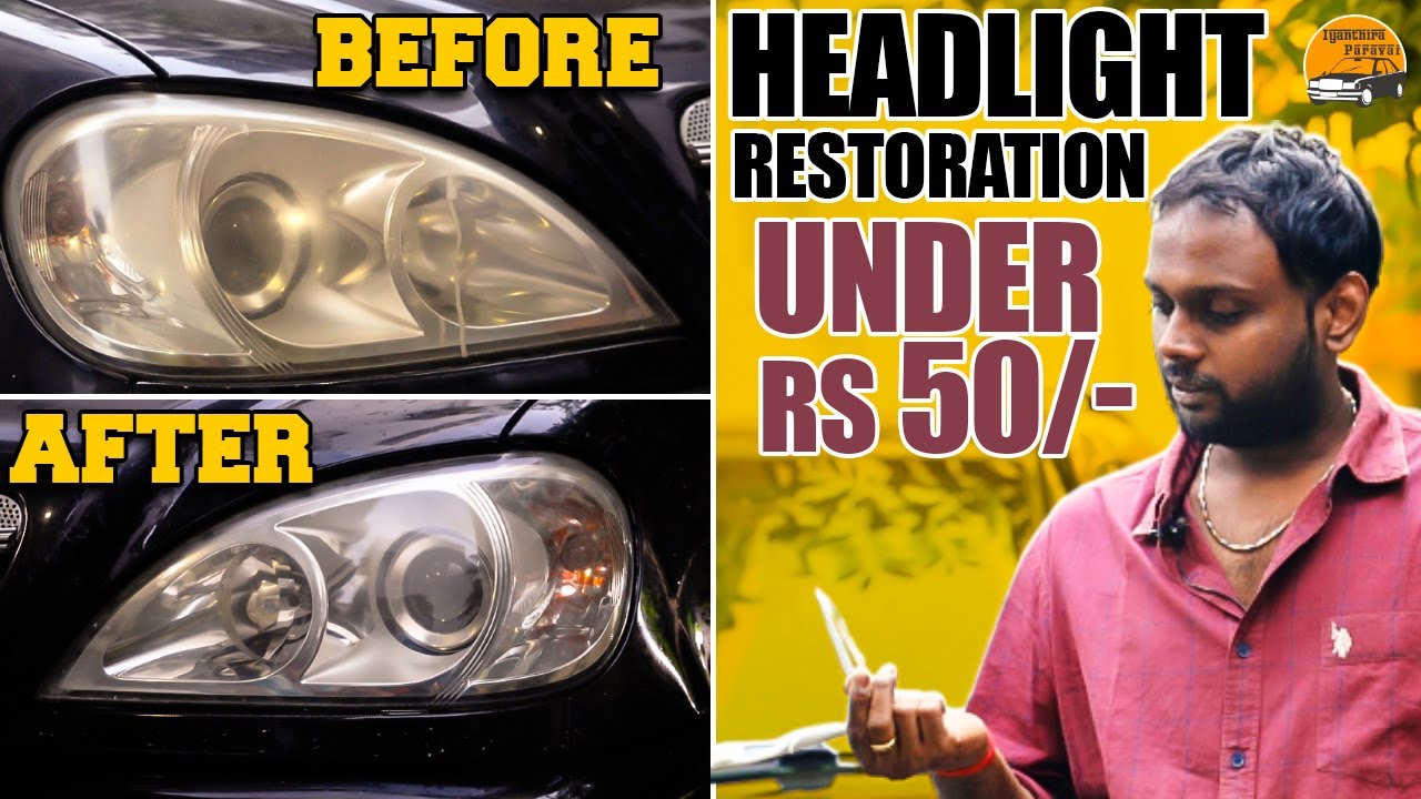 Headlight Restoration Under Rs 50/- | Iyanthira Paravai