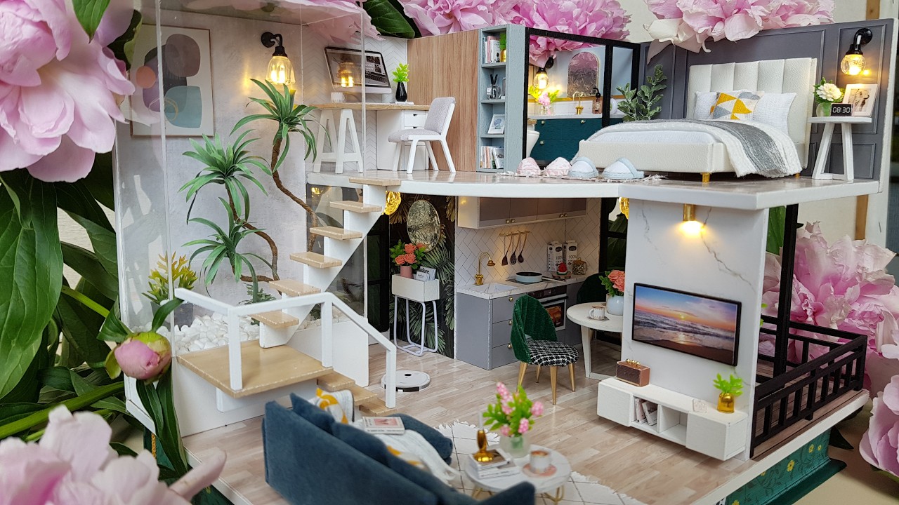 DIY miniature dollhouse kit 