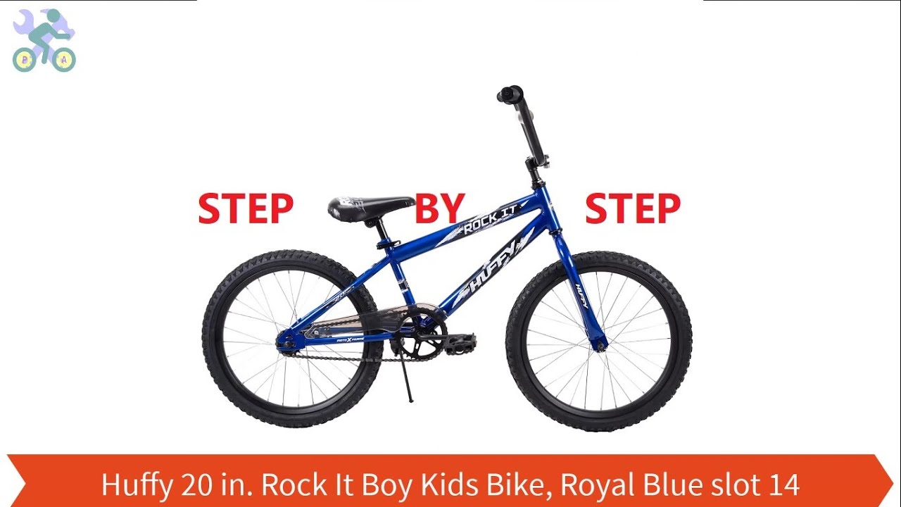 How to assemble Huffy 20 inch Rock It  Kid's Bike, Royal Blue slot 14,Boy's