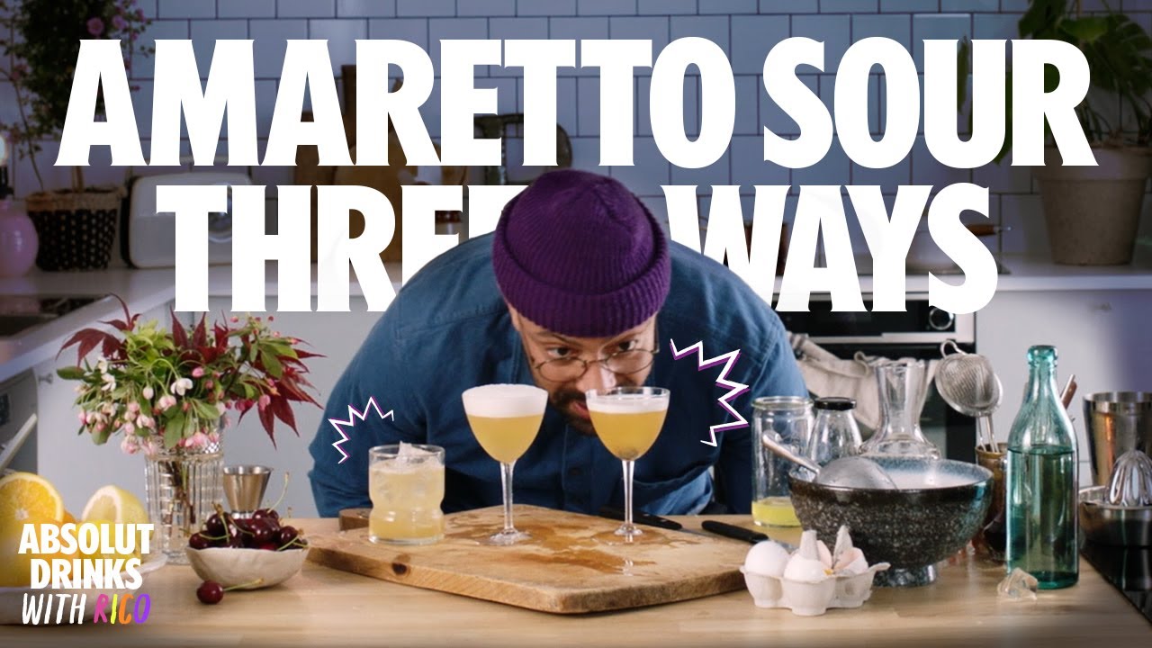 Amaretto Sour | Classic, Vegan & Reverse Dry-Shake | Absolut Drinks With Rico