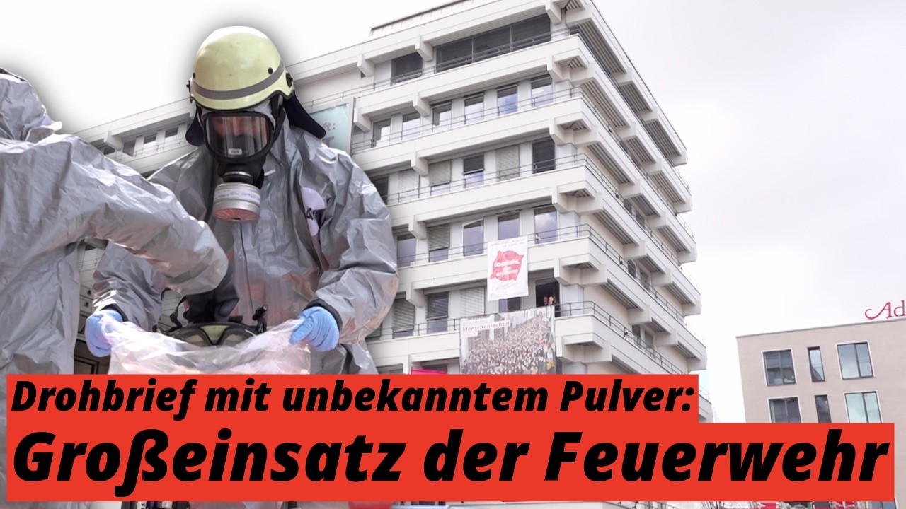 Drohbrief mit unbekanntem Pulver löst großen ABC-Einsatz bei Verdi aus