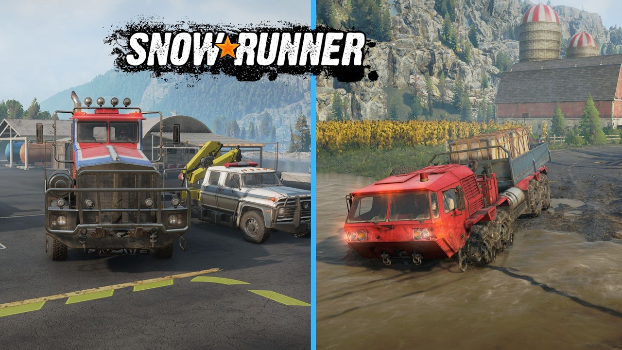 huge trasports  snowrunner pluing truck