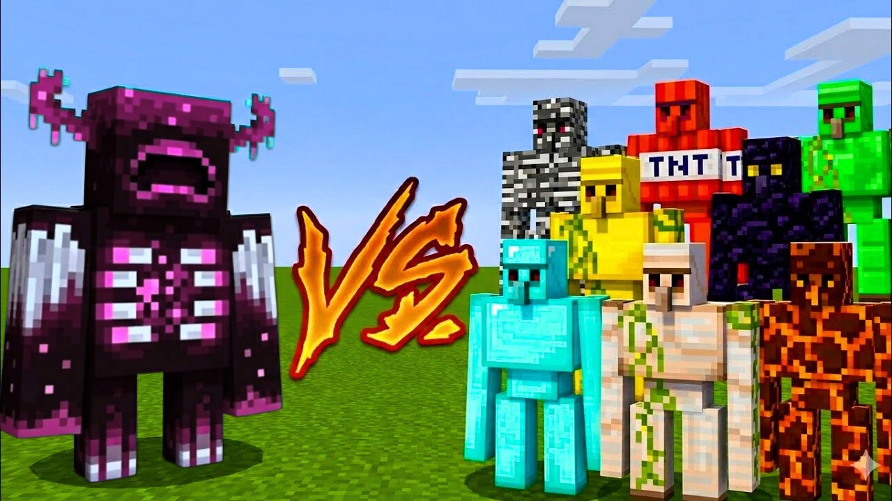 PINK WARDEN VS ALL GOLEMS | Minecraft Mob Battle