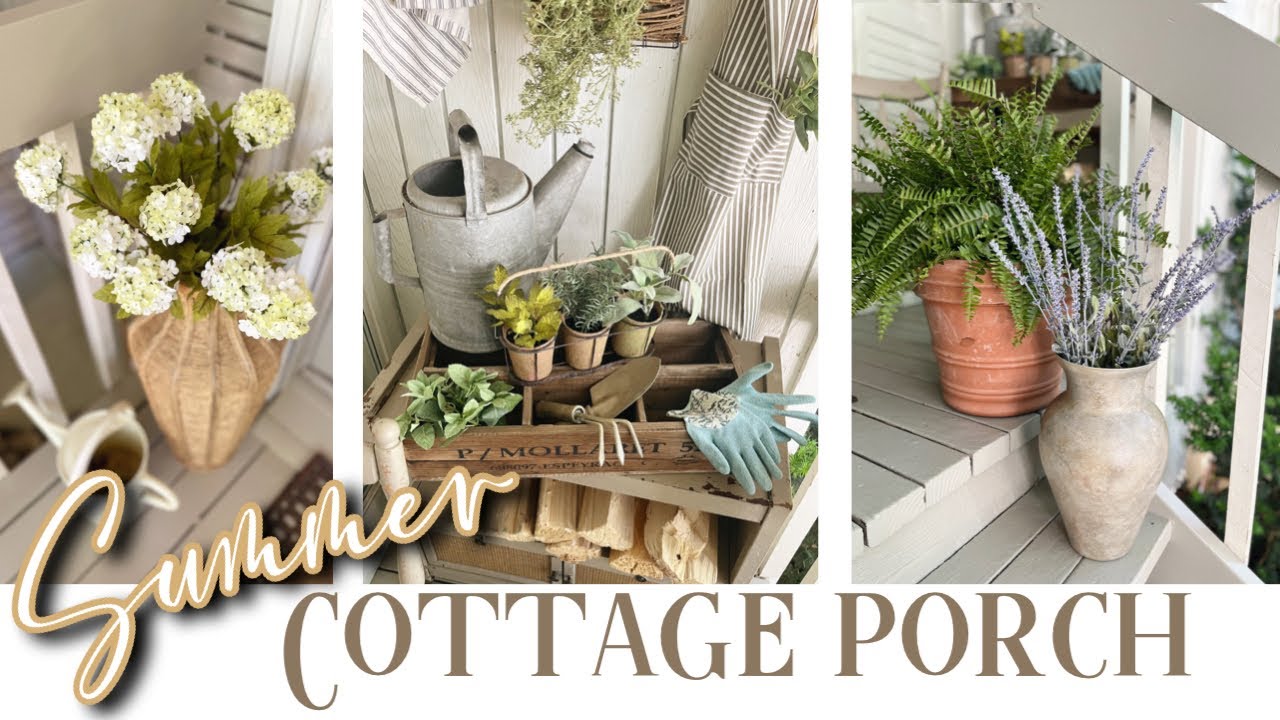 Summer Cottage Front Porch Makeover | Cozy Porch Inspiration🪴