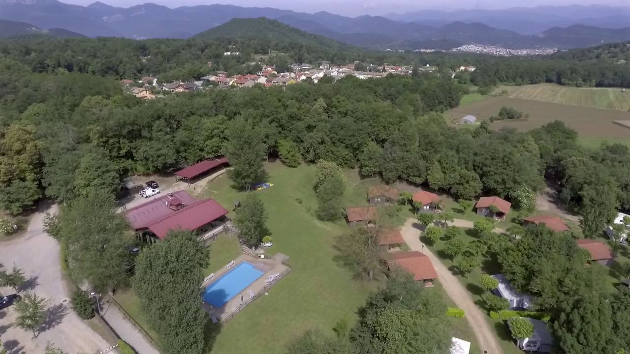 Càmping la Fageda a vista de dron.
