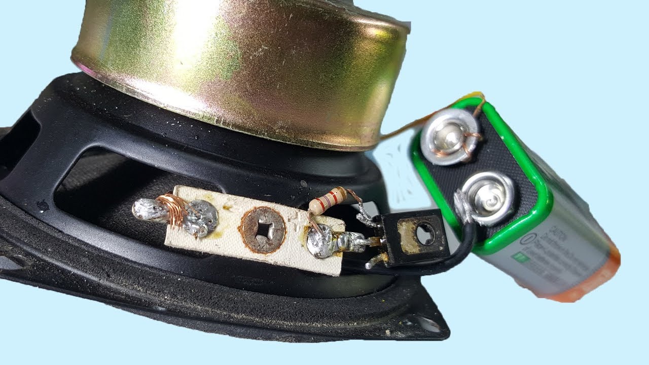 How to make a simple Amplifier with a transistor PNP, Use B772 as mini 9v amplifier