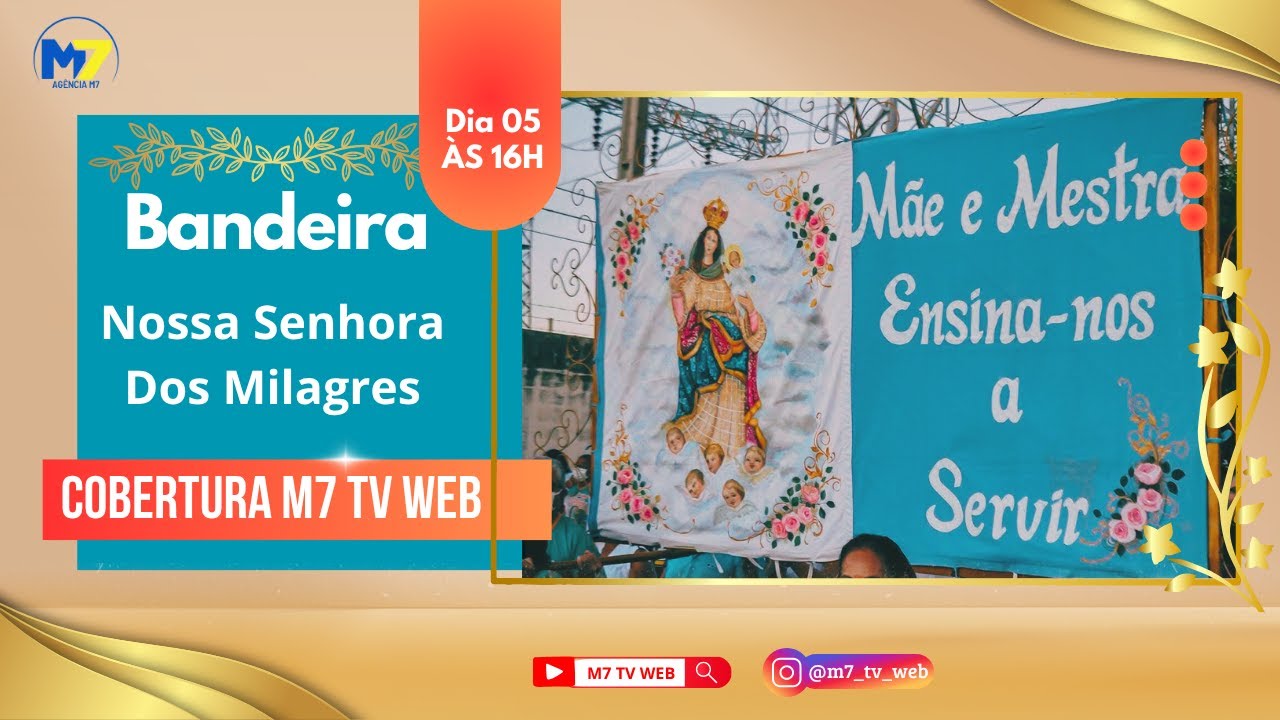 AOA VIVO -  Caminhada com a Bandeira | Festa de Nossa Senhora dos Milagres 2025 - 05/08/25