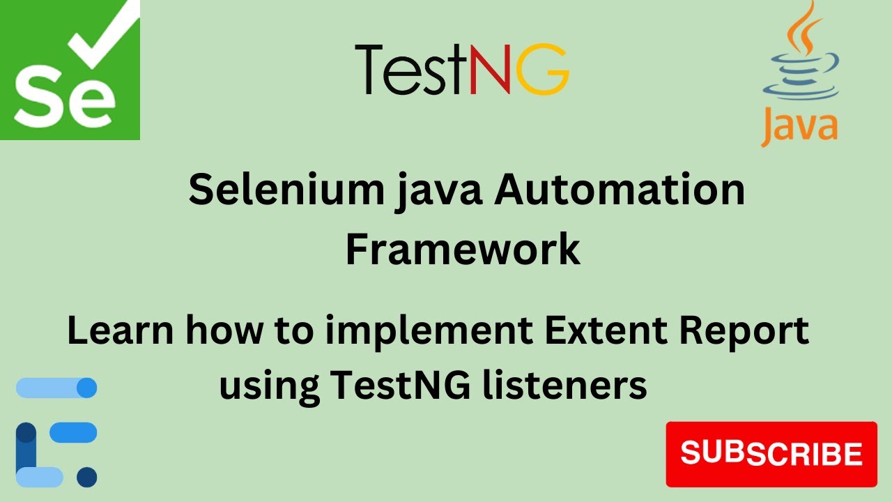 Part 7 || Extent report using TestNG Listener || Selenium automation framework