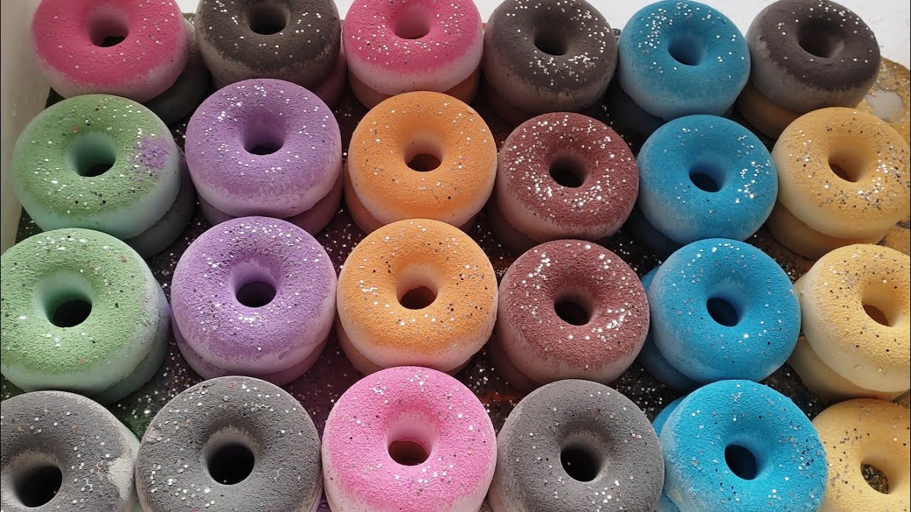 Multi Coloured Donuts | ASMR| Anxiety Relief| Sleep Aid| Oddly Satisfying| Repost