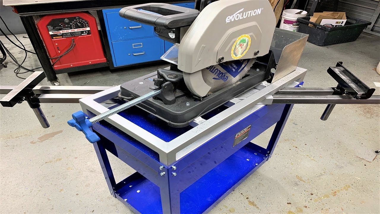 DIY Ultimate Mobile Metal Saw Stand With 90 & 45 degree Extension's / Tool Box Hack