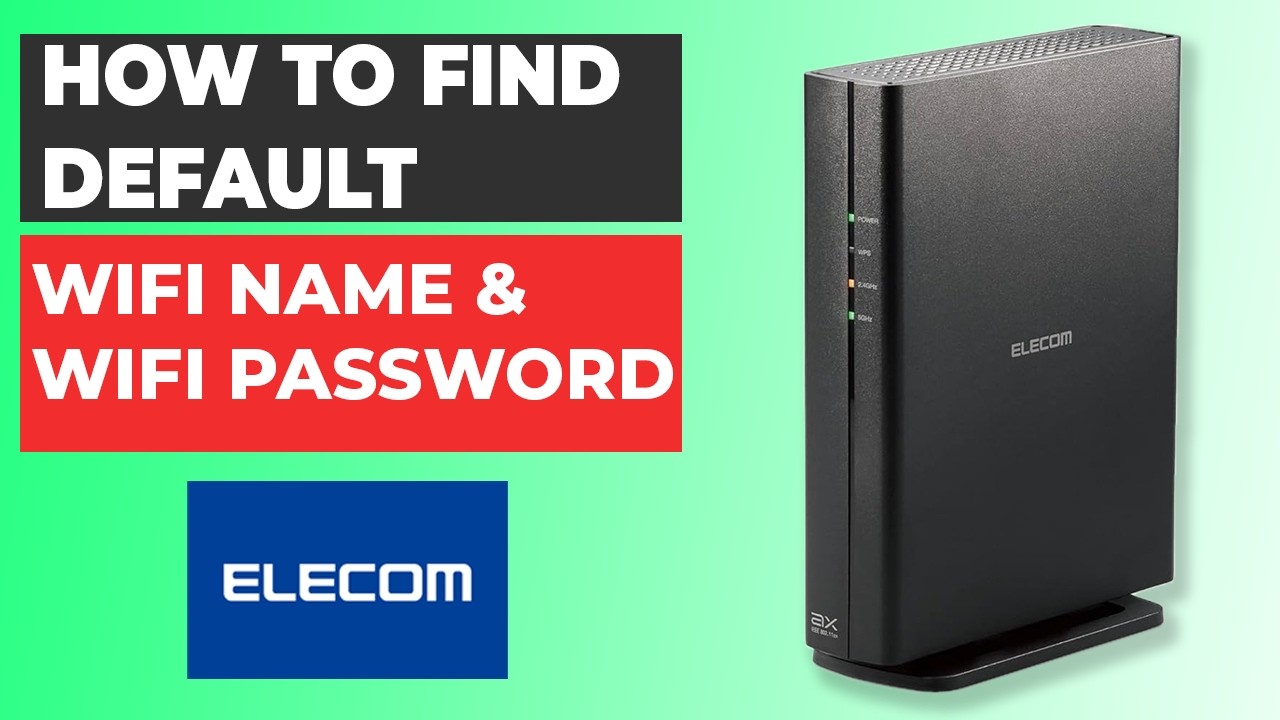 Elecom WiFi Password & Network Name - How To Find